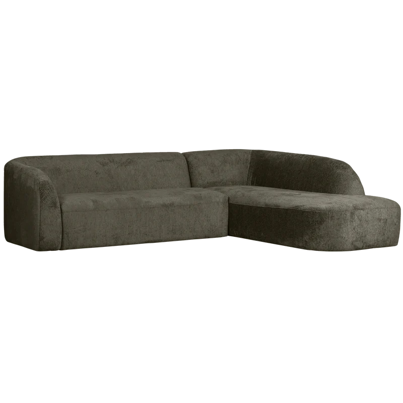 Sloping eckbank rechts structure velvet frost
