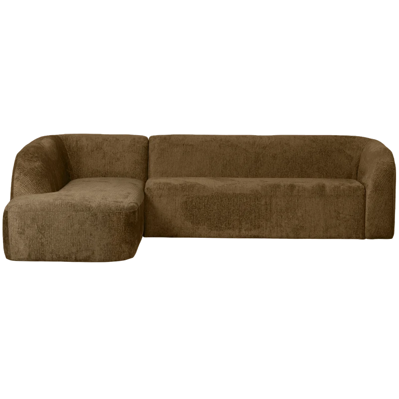 Sloping eckbank links structure velvet brass