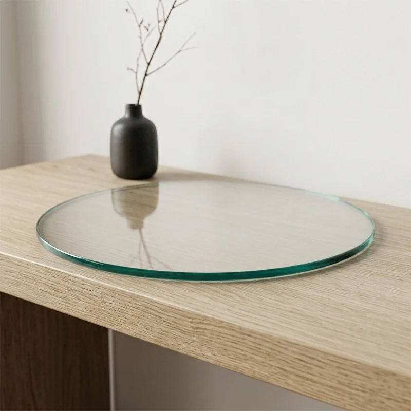 Glasplatte TERRY 50cm Rund gehärtetes Glas