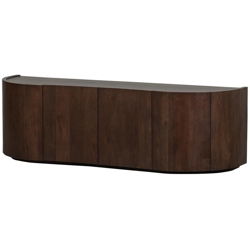 Sense kommode 4-türig mango holz dunkelbraun