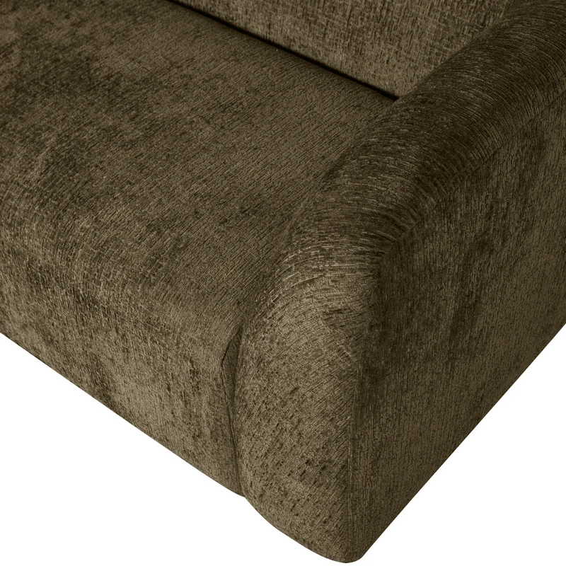 Sloping 3-sitzer sofa structure velvet bonsai