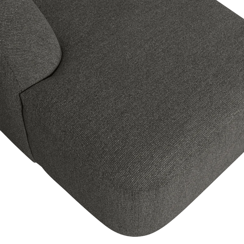 Sloping U-shape sofa grau/schwarz melange