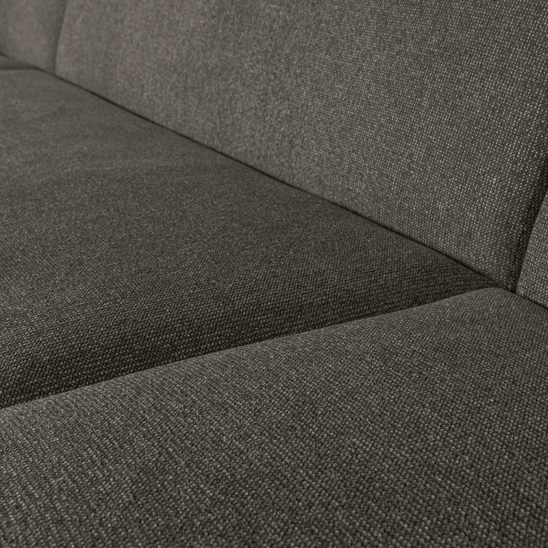 Sloping U-shape sofa grau/schwarz melange