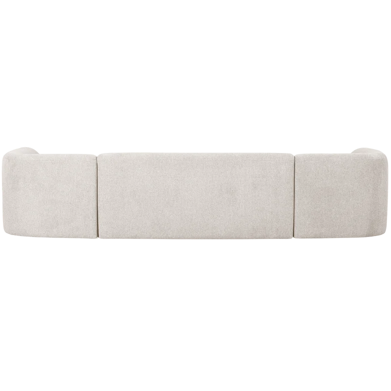 Sloping U-shape sofa pearl melange