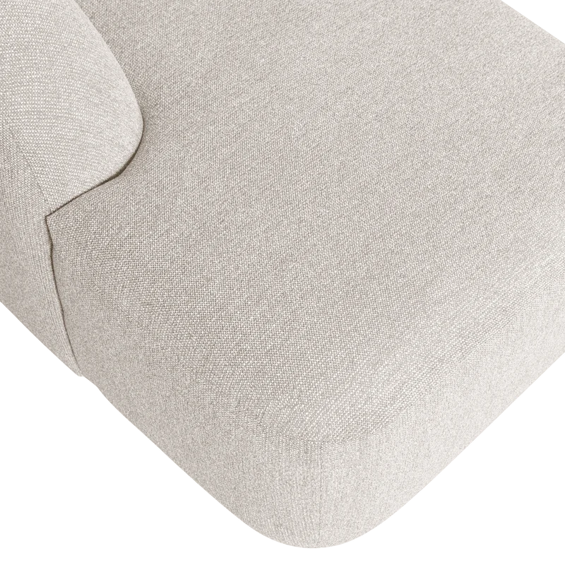 Sloping U-shape sofa pearl melange