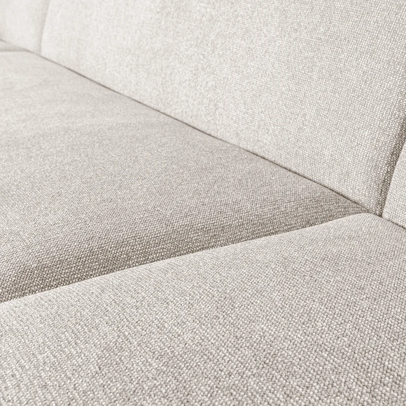 Sloping U-shape sofa pearl melange