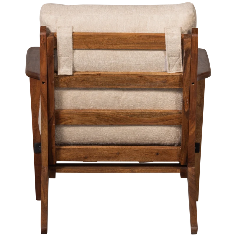Houston sessel bouclé/holz natur