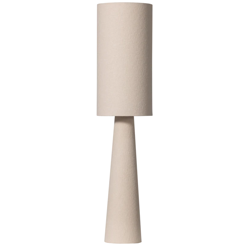 Loft stehlampe metall/bouclé natur 130xø30 cm