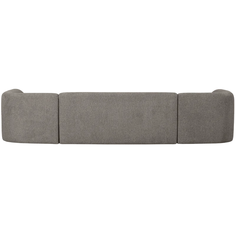 Sloping U-shape sofa grau melange