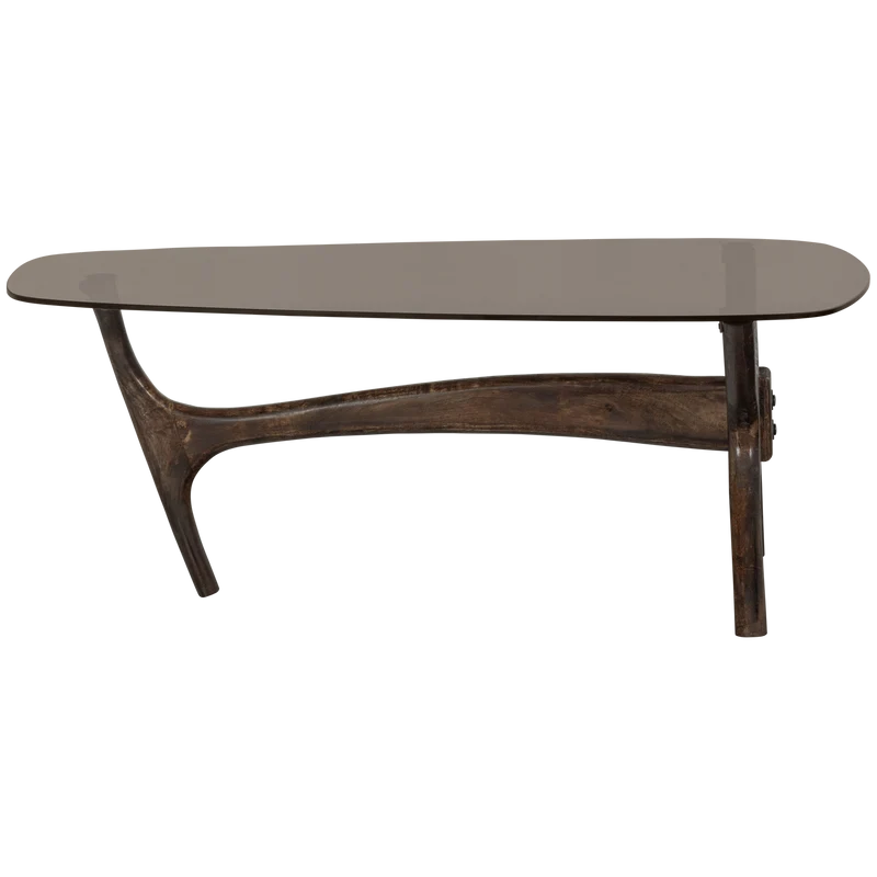 Flash couchtisch mangoholz/glas walnuss