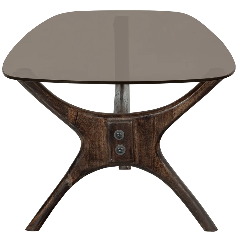Flash couchtisch mangoholz/glas walnuss