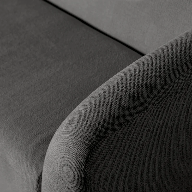 Sloping 3-sitzer sofa grau/schwarz melange