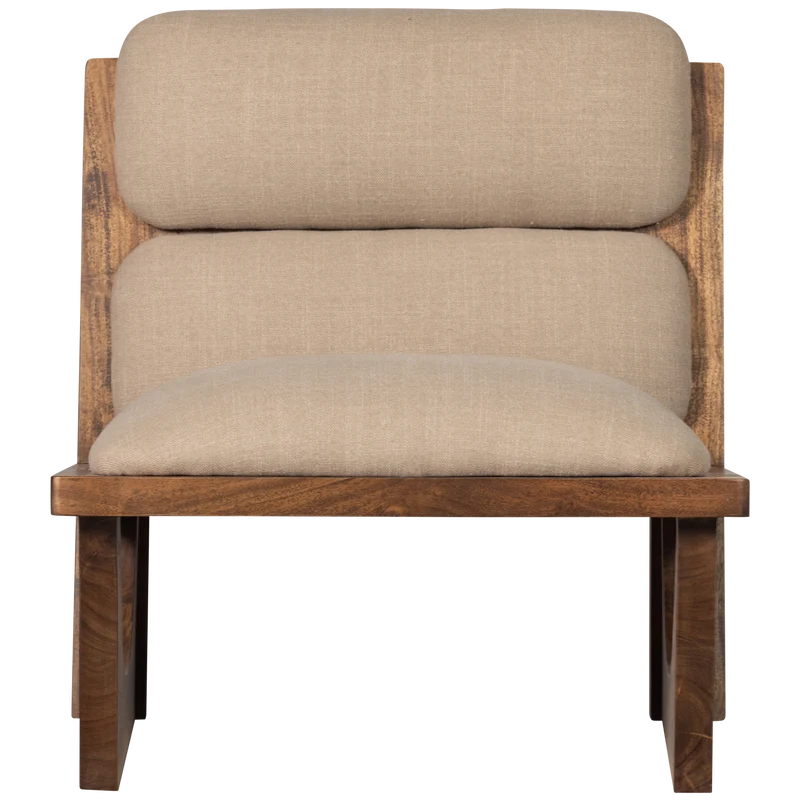 Opulent sessel bouclé/holz natur