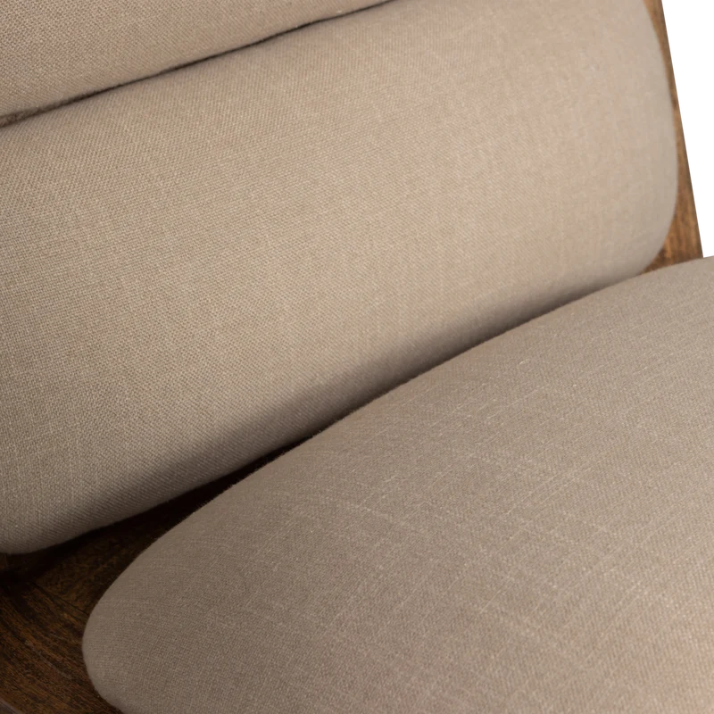 Opulent sessel bouclé/holz natur