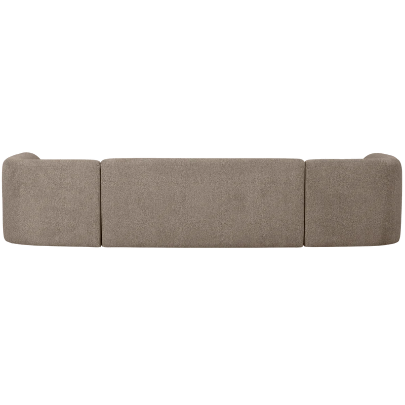 Sloping U-shape sofa hellbraun melange