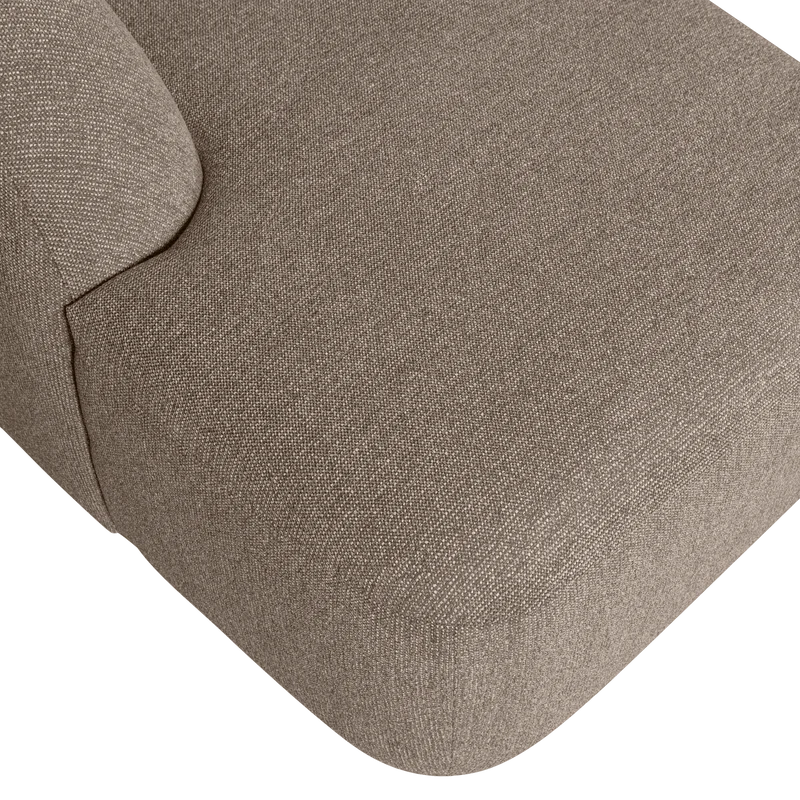 Sloping U-shape sofa hellbraun melange