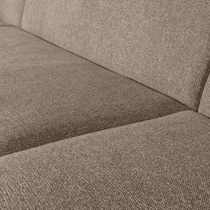 Sloping U-shape sofa hellbraun melange