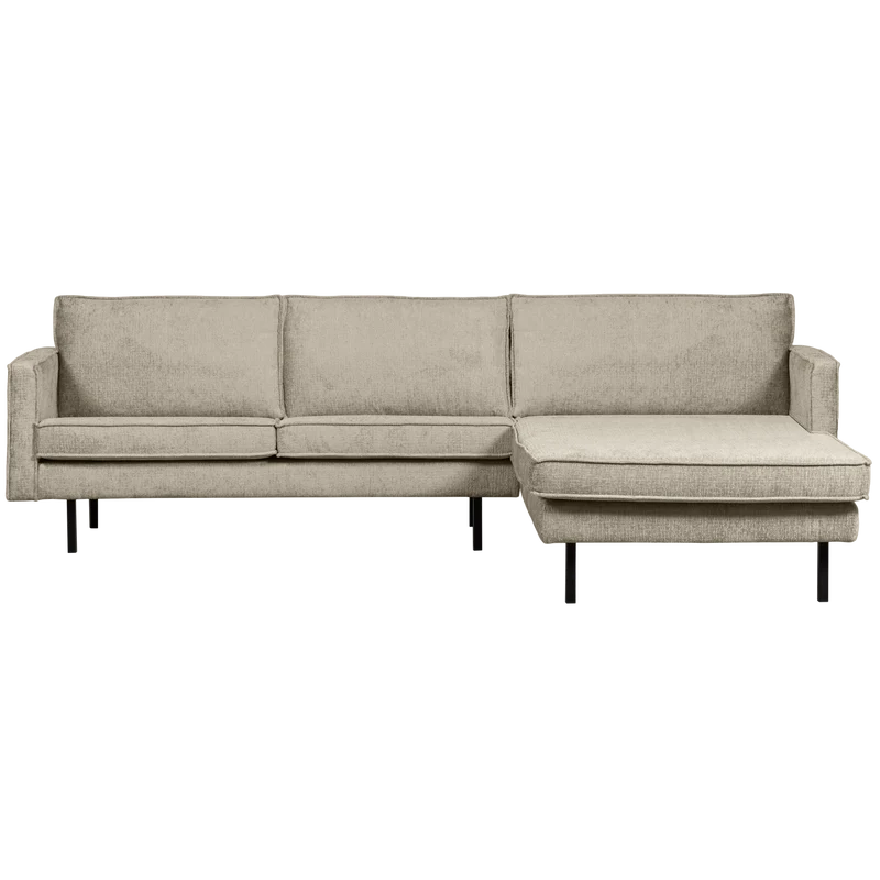 Rodeo chaise longue rechts structure velvet wheatfield