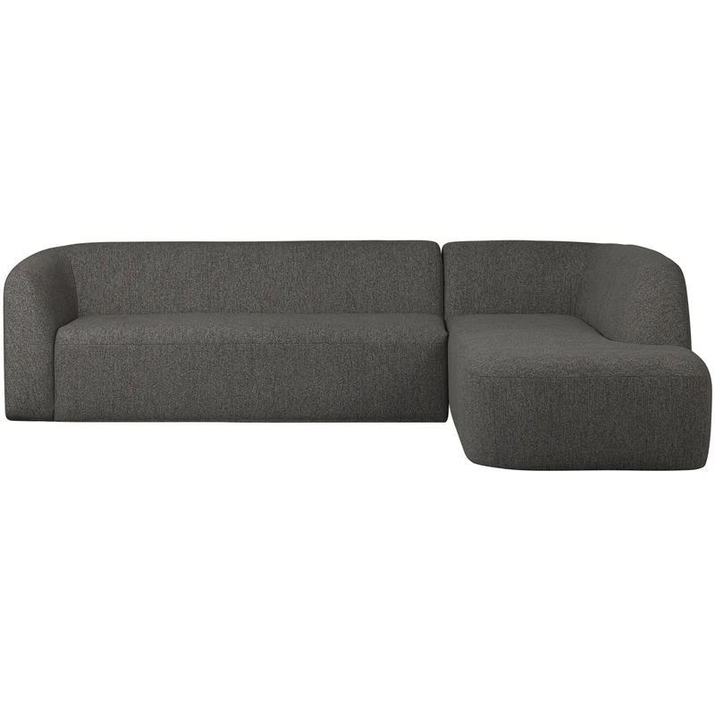 Sloping eckbank rechts grau/schwarz melange