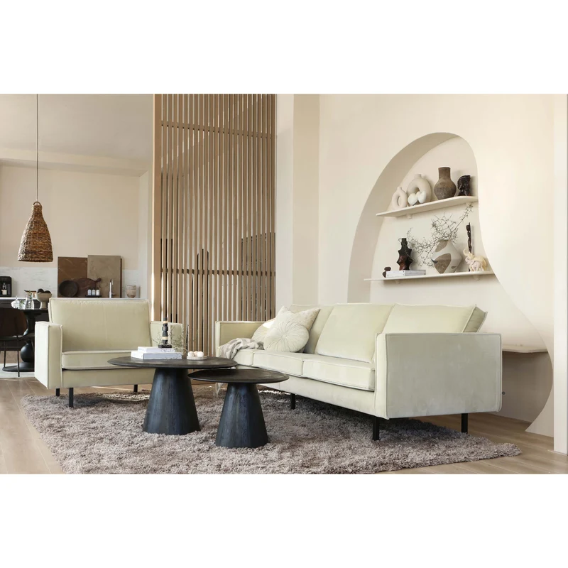 Posture couchtisch mangoholz schwarz ø120 cm