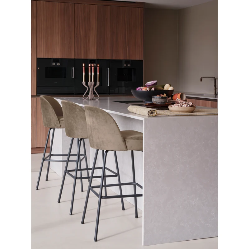 Vogue barhocker 80 cm samt khaki