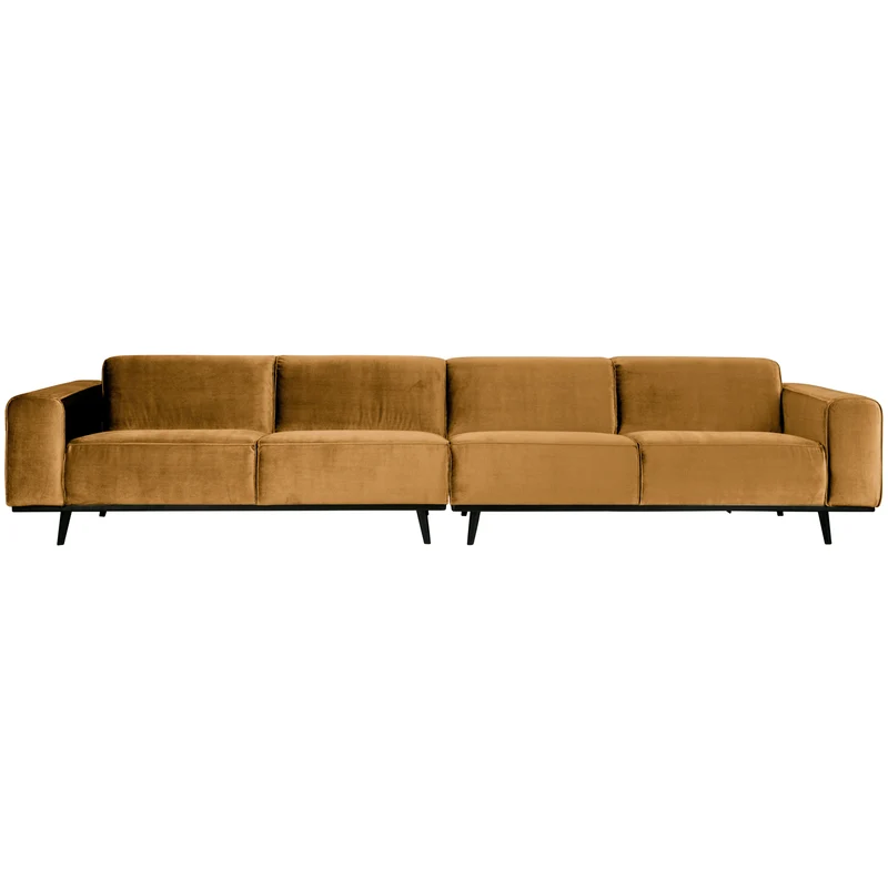 Statement XL 4-sitzer 372 cm velvet honiggelb