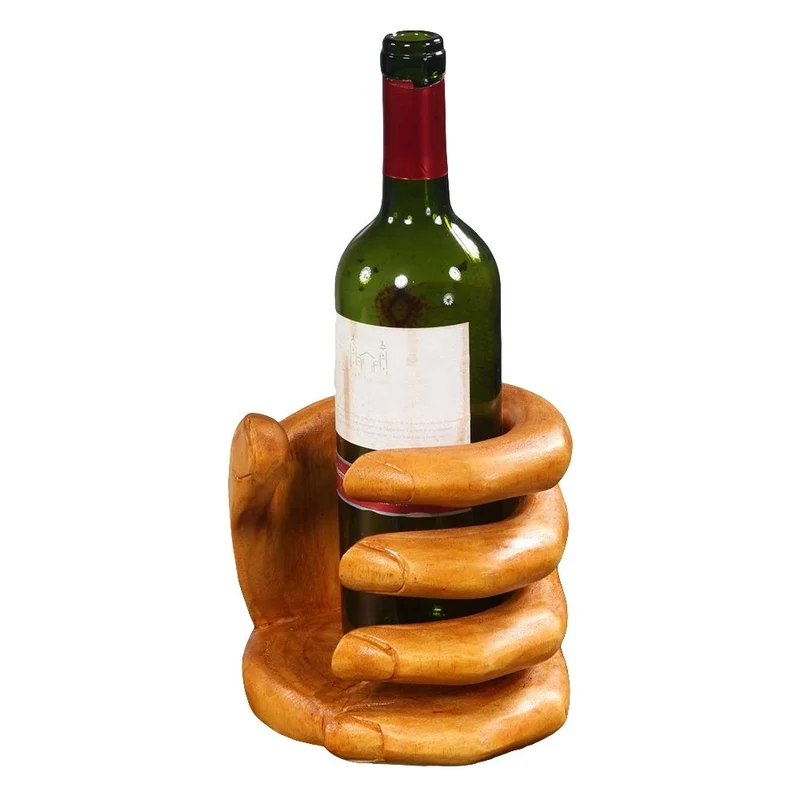 Massivholz Flaschenhalter TANGAN Natural Handarbeit