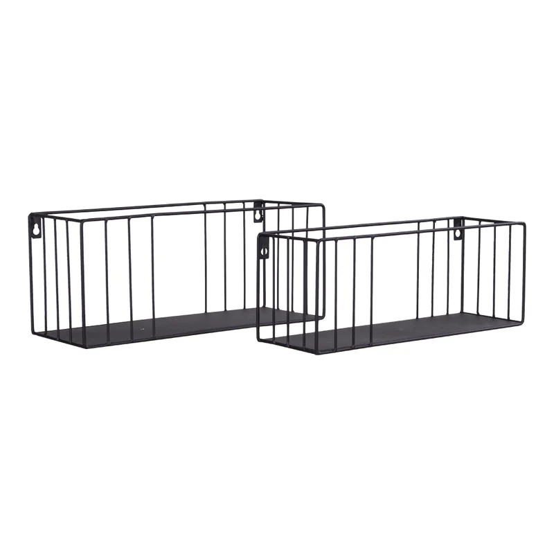 Modernes 2er Set Metall-Regal OSLO ca. B36/38cm