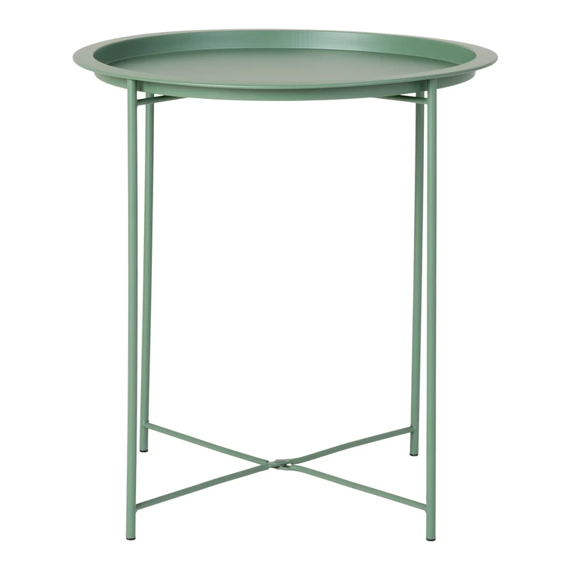 Design Beistelltisch BOSTON aus pulverbeschichtetem Stahl - grün