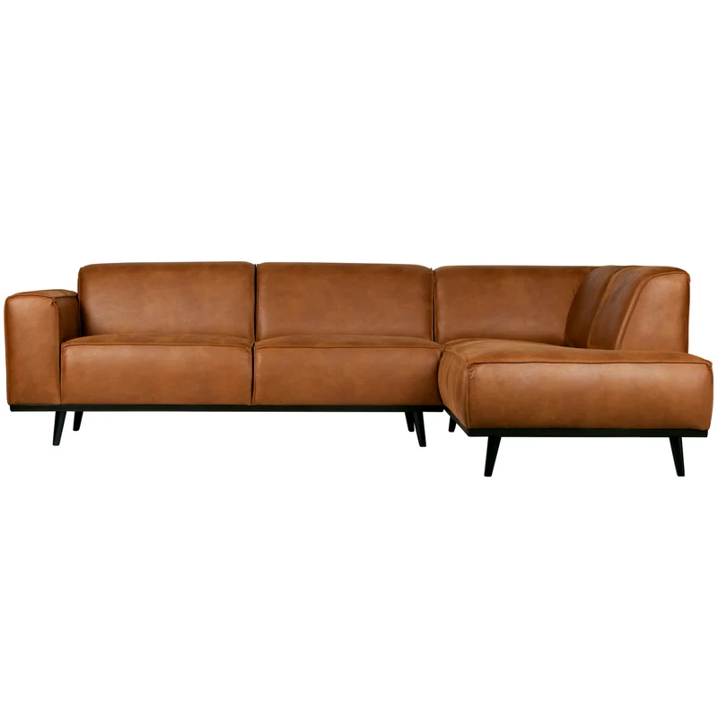 Statement eckbank rechts ecoleder cognac