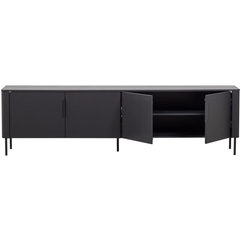 Gunnar tv-möbel 200 cm kiefer mattschwarz