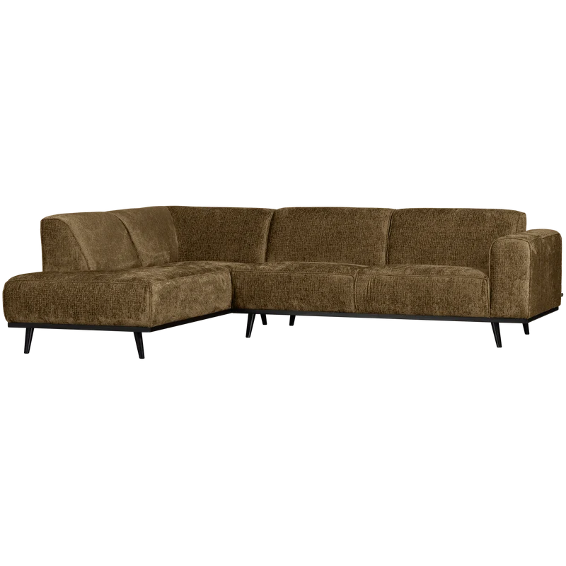 Statement eckbank linken structure velvet brass