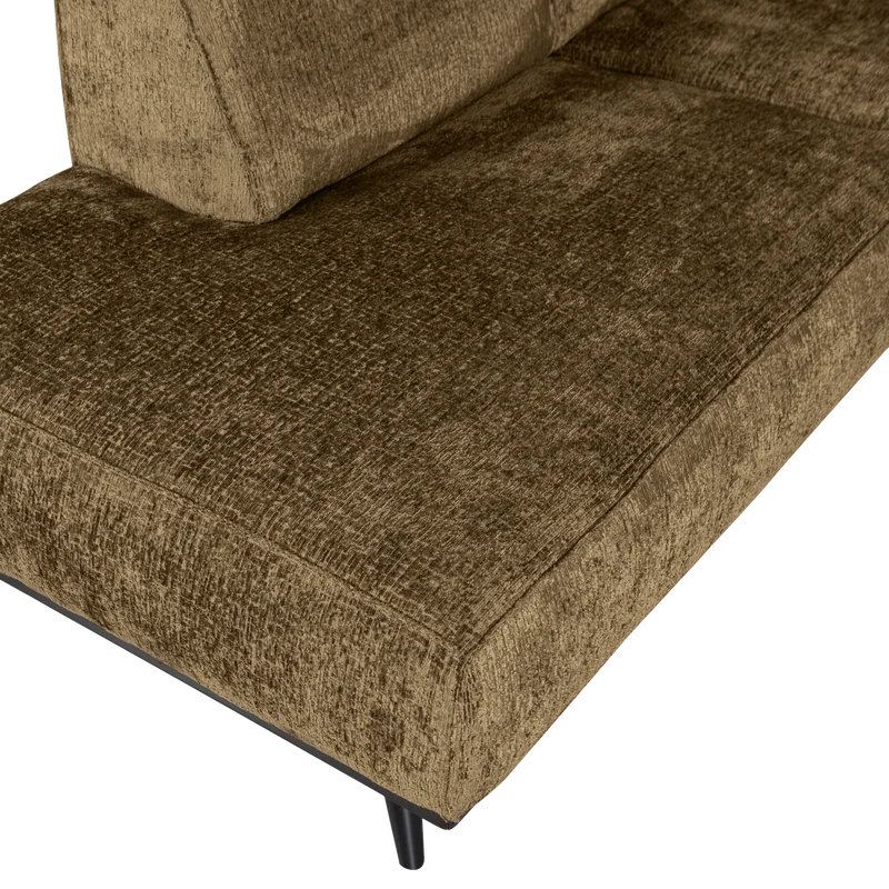 Statement eckbank linken structure velvet brass
