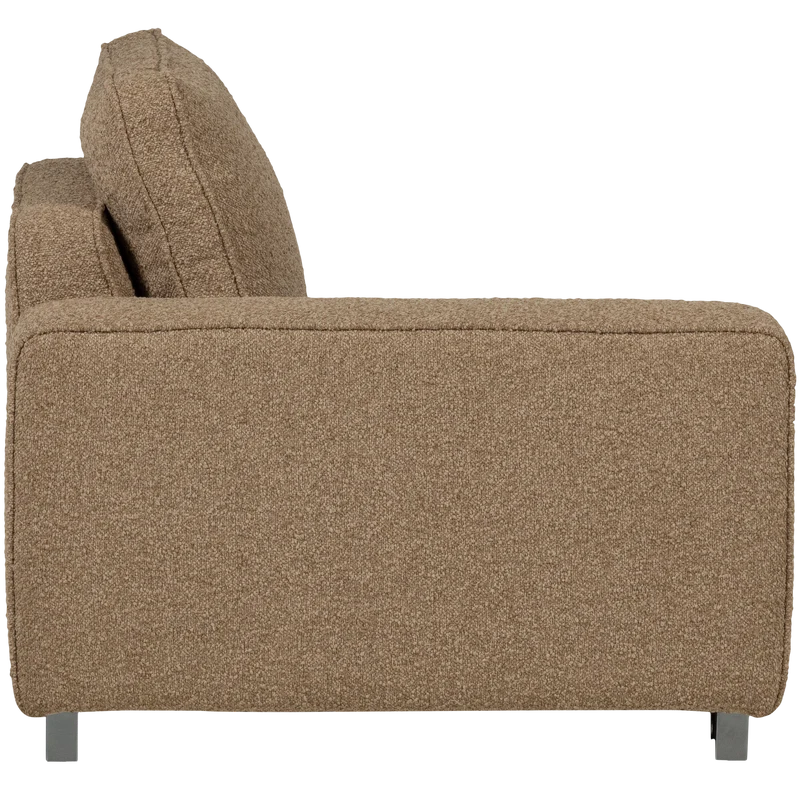 Lazy 1-sitzer element arm linken bouclé braun