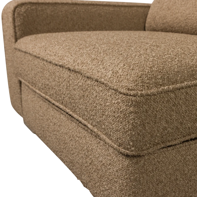 Lazy 1-sitzer element arm linken bouclé braun