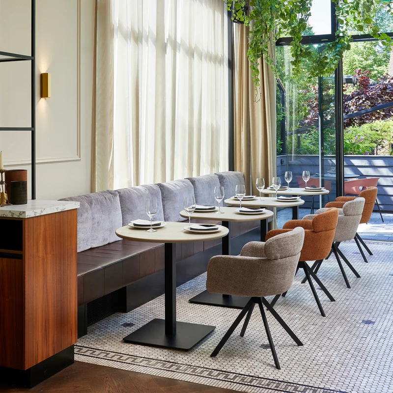 Tablo bistro ende tisch finger las 80x74 cm dakargrau