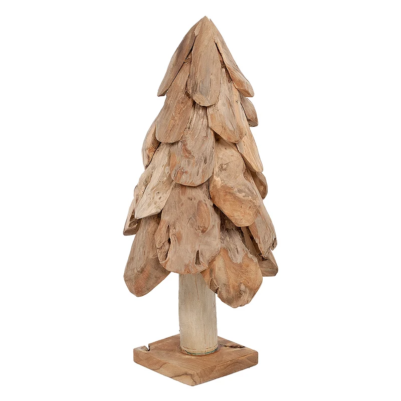 Teak Deko Baum BOOM ca. H40cm Tannenbaum Massivholz
