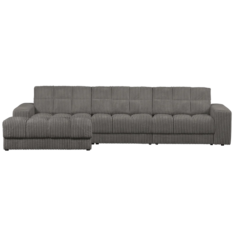 Second Date chaise longue links gerippter stoff terrazzo