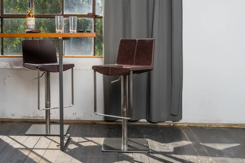 KAWOLA Barhocker FES Barstuhl höhenverstellbar drehbar dunkelbraun