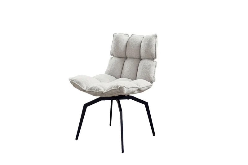 KAWOLA Esszimmerstuhl BARO Drehstuhl Stoff weiß