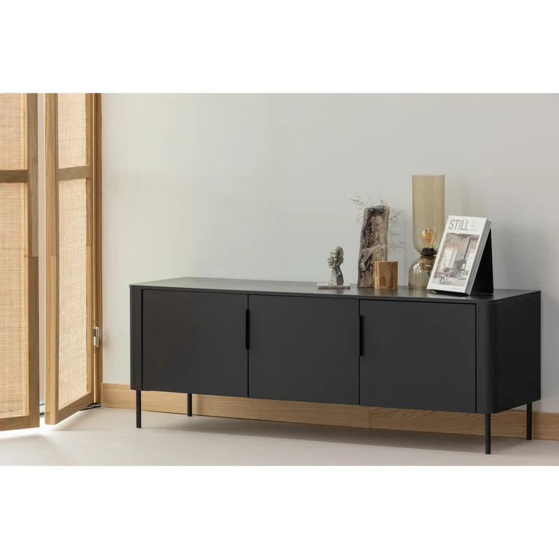 Gunnar tv-möbel 154 cm kiefer mattschwarz