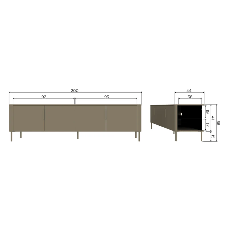 Gunnar tv-möbel 154 cm kiefer mud