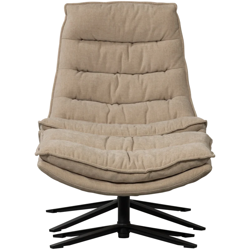 Kube drehsessel mit hocker natur
