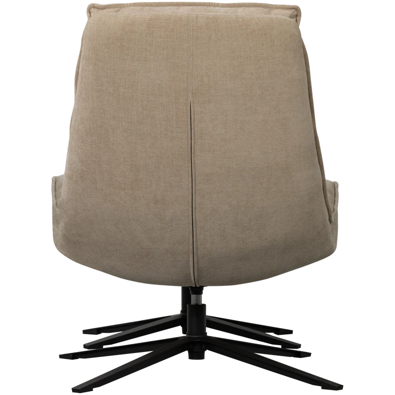 Kube drehsessel mit hocker natur