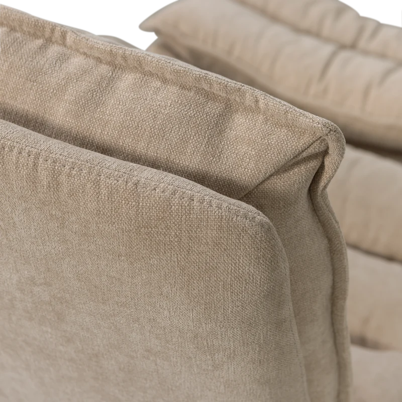 Kube drehsessel mit hocker natur