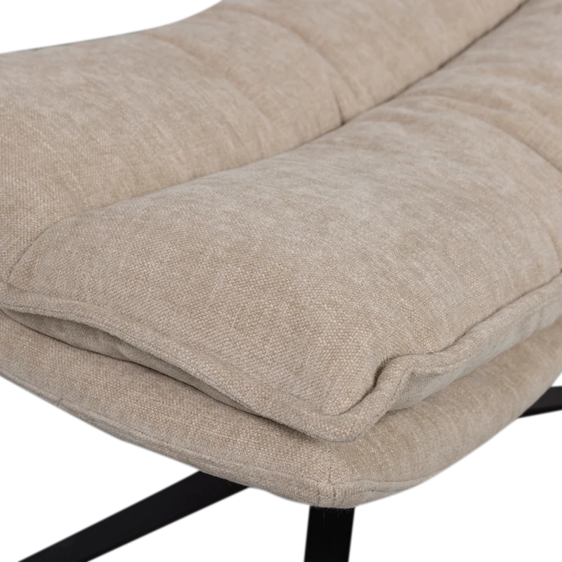 Kube drehsessel mit hocker natur