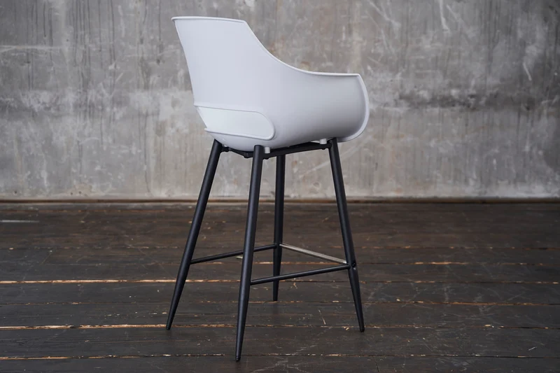 KAWOLA Thekenhocker ZAJA Barstuhl Sitzhöhe 65 cm Kunststoff weiß