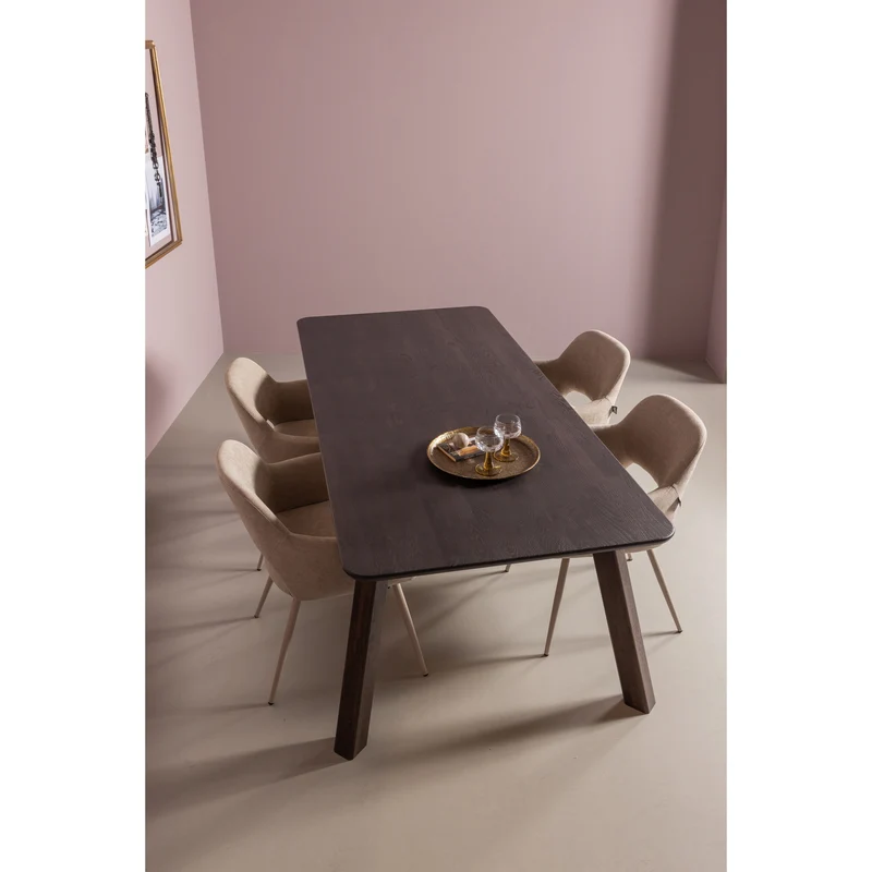 Tablo tisch abgerundet finger las 200x90 cm mystic brown