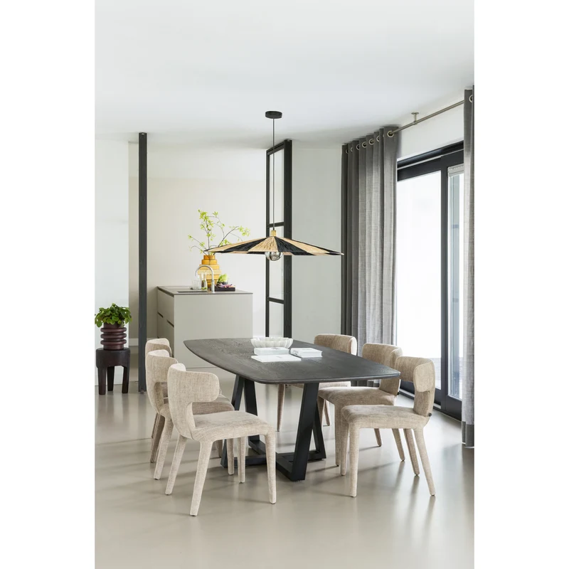 Tablo tisch dänisch oval durchgehende lamelle 220x100 cm mystic brown