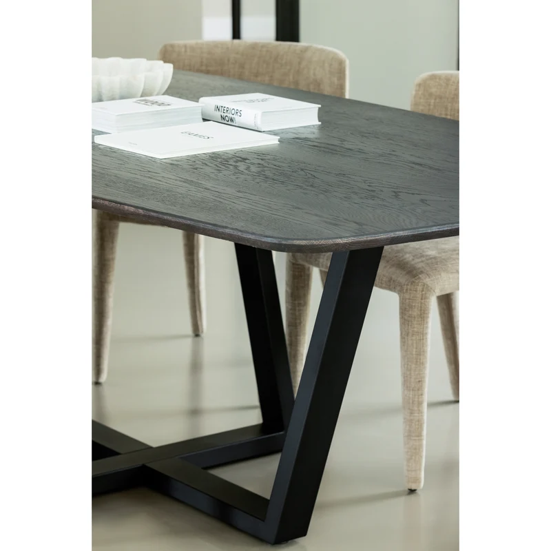 Tablo tisch dänisch oval durchgehende lamelle 220x100 cm mystic brown